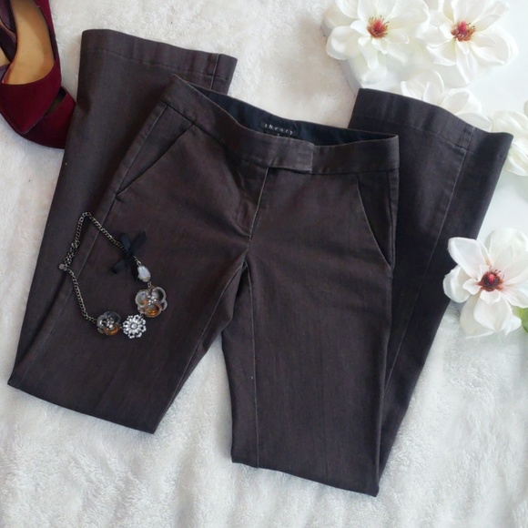 Theory Denim - Theory Chocolate Denim Wide Leg Pant Size: 0